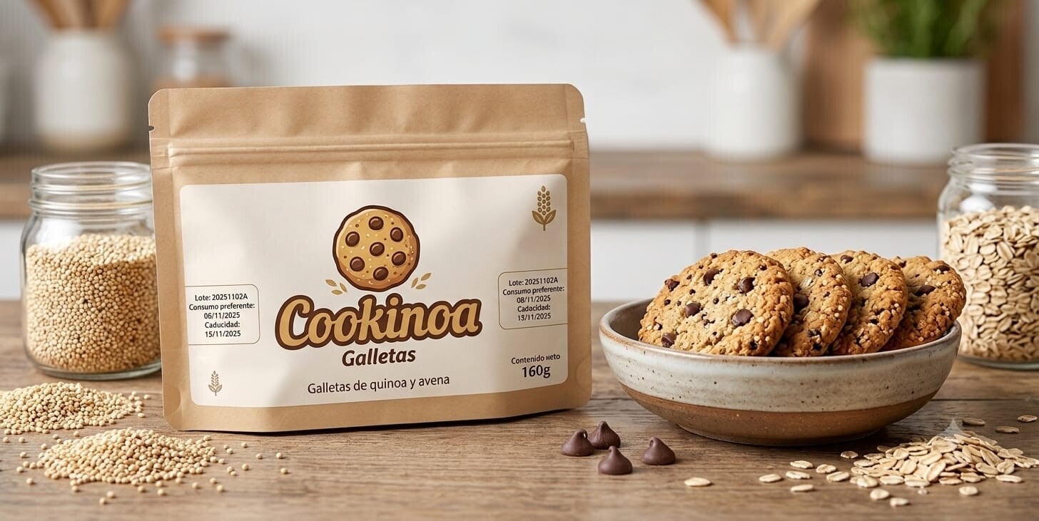 Caja con 4 paquetes de 8 galletas cada una