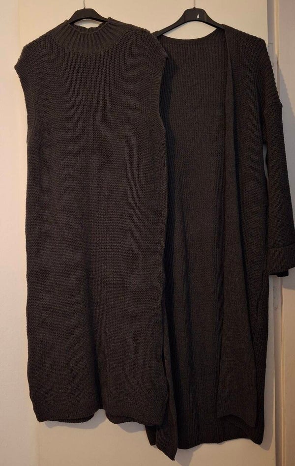 vest met jurk kleur donker grijs