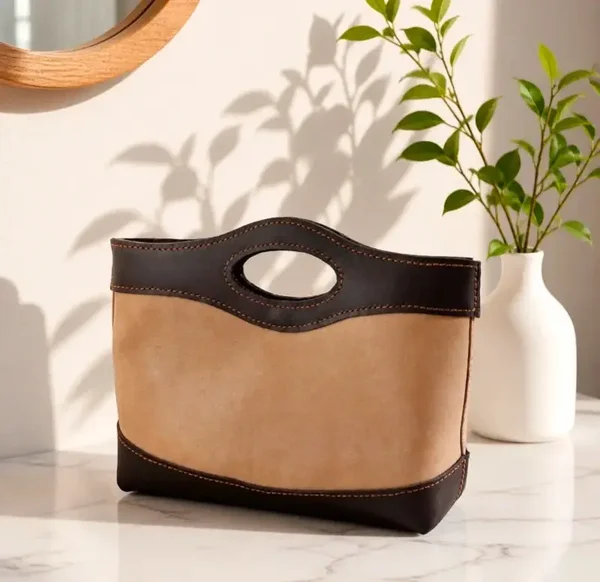 Unieke Handgemaakte Suede & Leren Tas