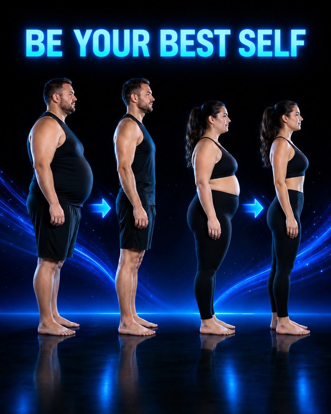 BE YOUR BEST SELF — male and female fitness transformation