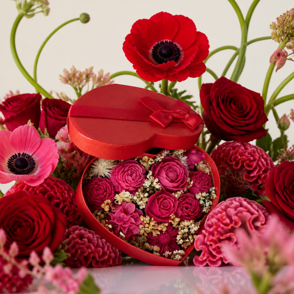 Cœur coquelicot