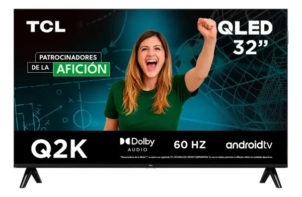 Televisor Q2K Qled 32" Hdr 10 Dolby Audio Google tv Tcl