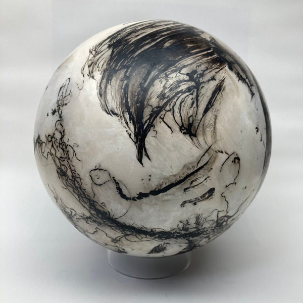 Raku bol Feathers & Horses XL