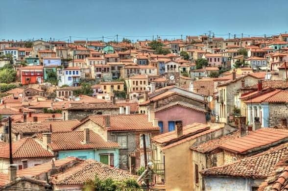 Agiasos mountain village Lesvos forest
