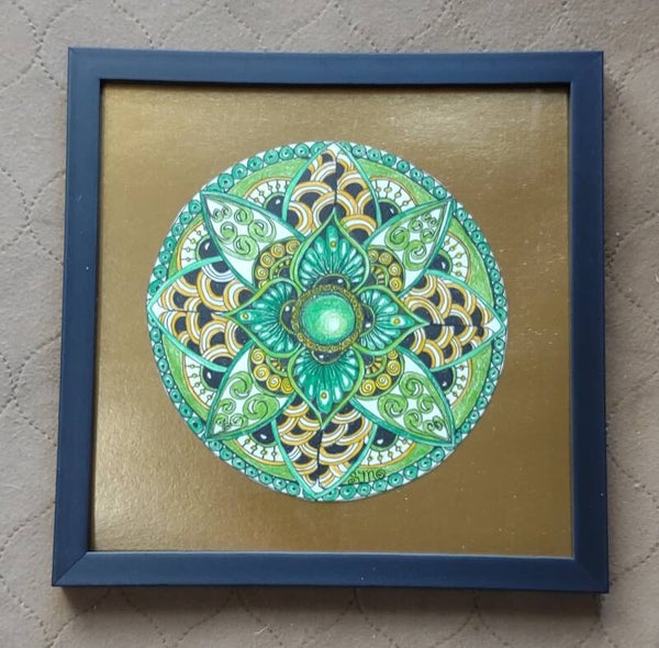 Zen Forest Green Mandala