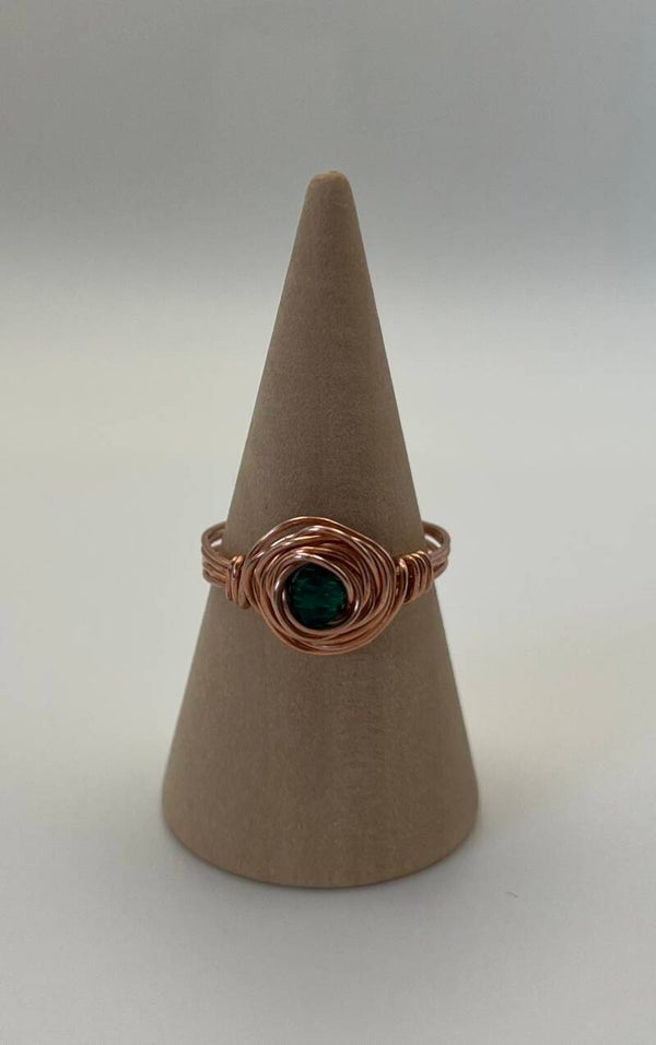 Rose Ring with Crystal