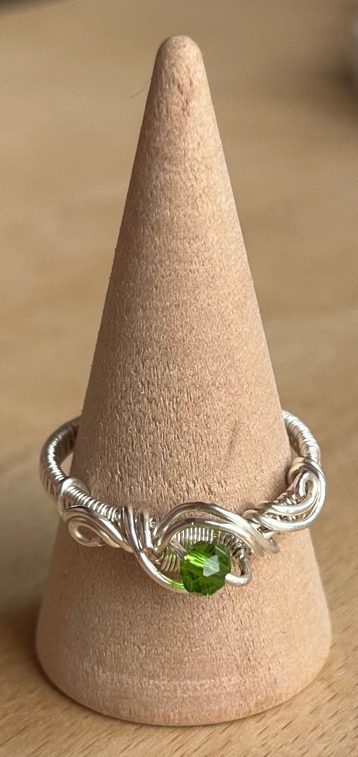 Silver Woven Sparkle Ring