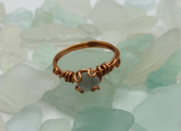 Seaglass Claw Ring