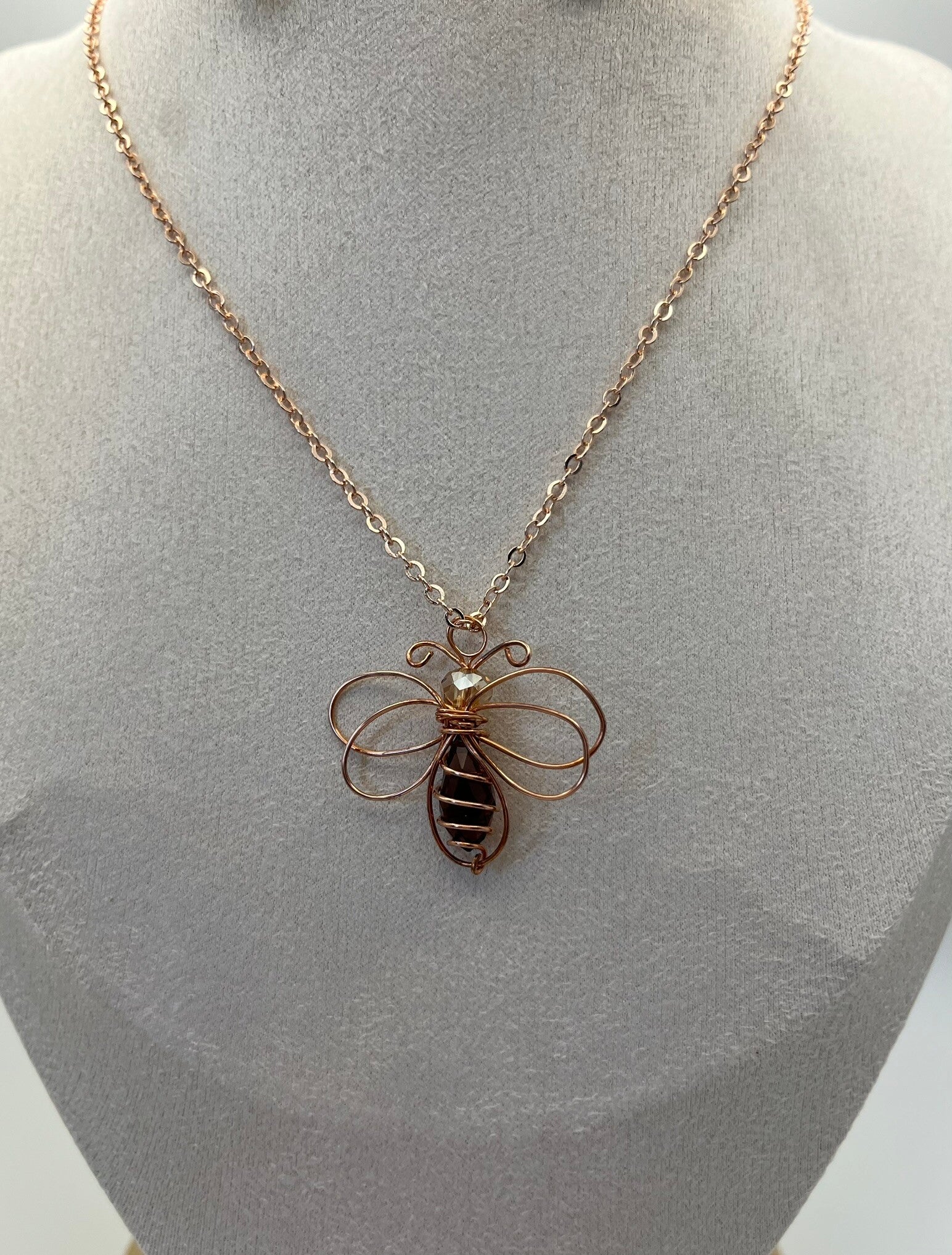 Bumblebee copper pendant