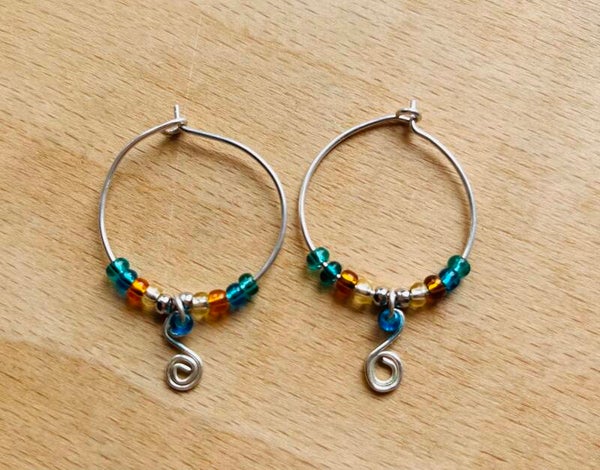 Hoop beaded Earrings