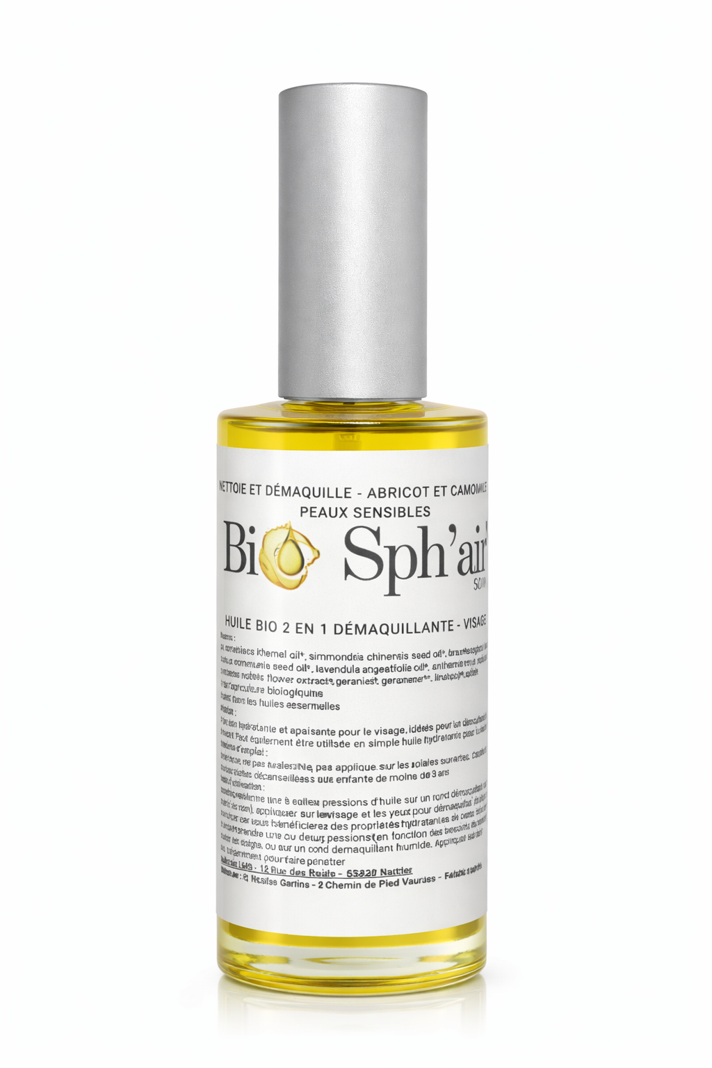 Huile bio 2 en 1 démaquillante