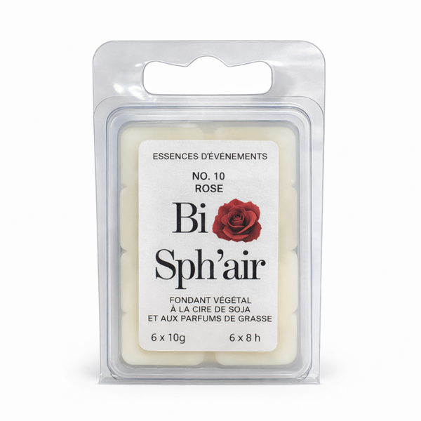 Lot de 6 fondants : "NO. 10 : ROSE"