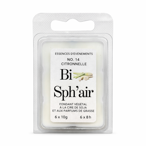 Lot de 6 fondants : "NO. 14 : CITRONNELLE"