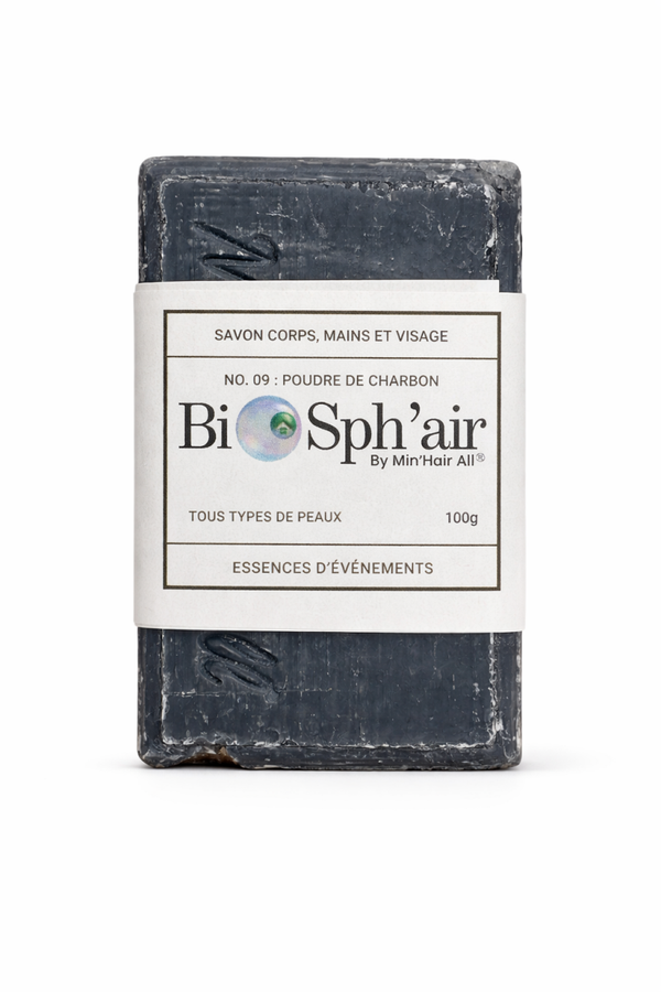 Savon "NO. 09 : POUDRE DE CHARBON", by Min'Hair All®