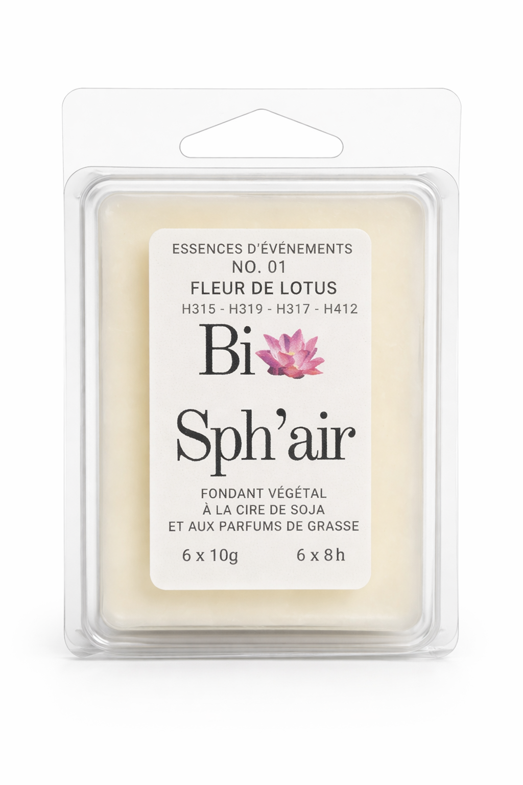 Lot de 6 fondants "NO. 01 : FLEUR DE LOTUS"