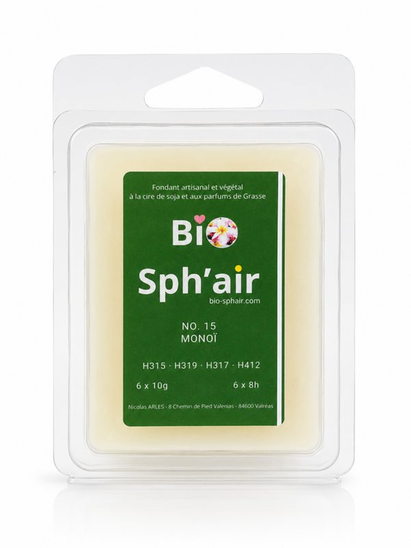 Lot de 6 fondants à la cire de soja et aux parfums de Grasse - MONOÏ
