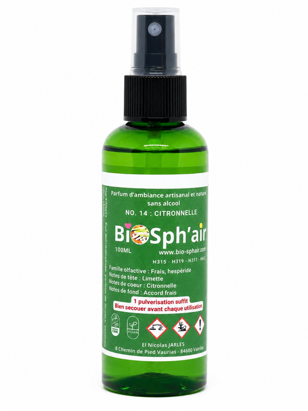 Spray d'ambiance N0. 14 : CITRONNELLE