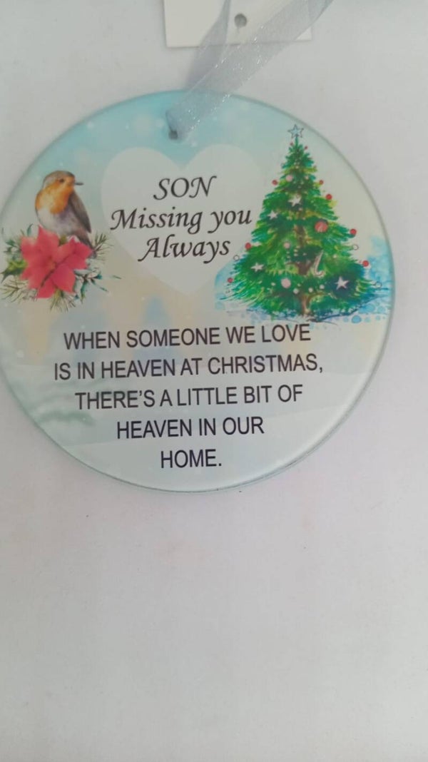 In memory of son tree hanger