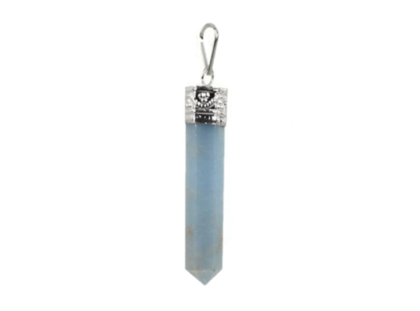 Angelite pendent with chain.