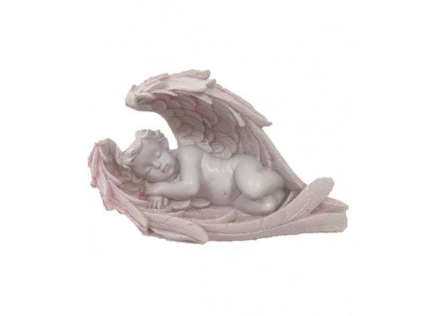 Large pink angel in wings