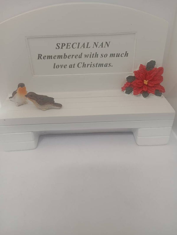 In Memory of Nan robin bench