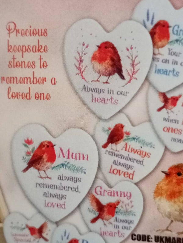Precious keepsake robin stone