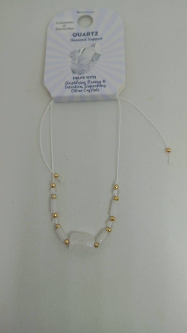Clear quartz crystal bracelets