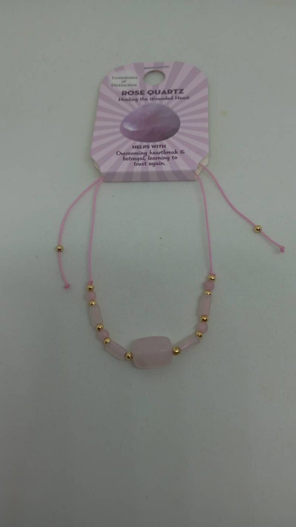 Rose quartz crystal bracelets
