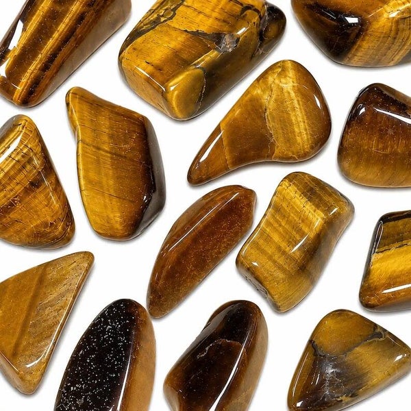 Tigers eye thumbeld stone.