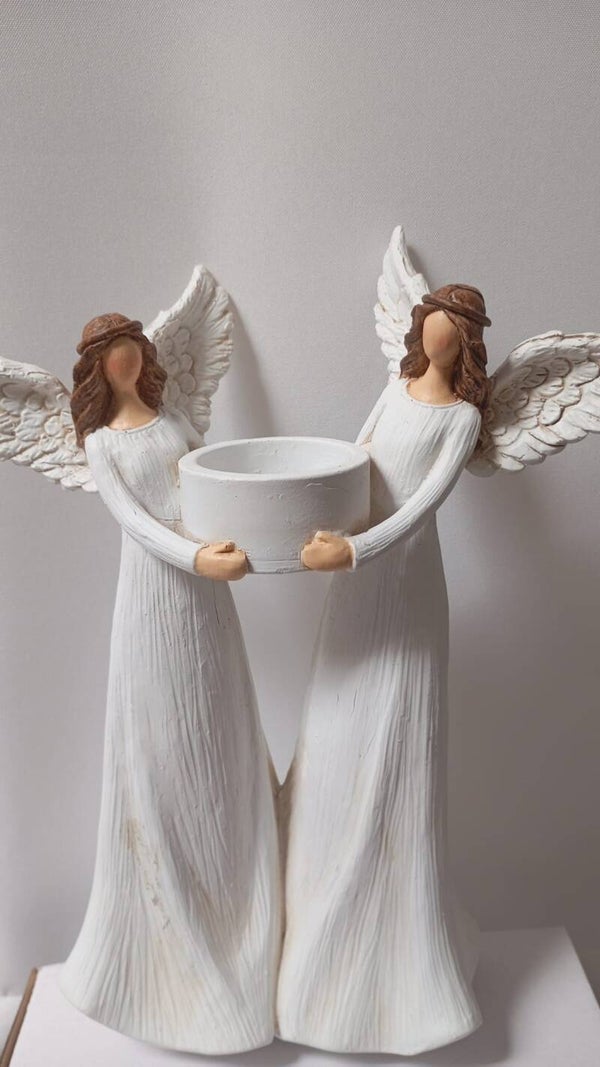Large Twin Angel Tlight holders