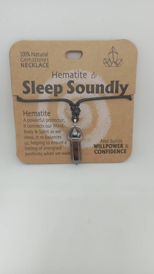 Hematite for restful sleep.