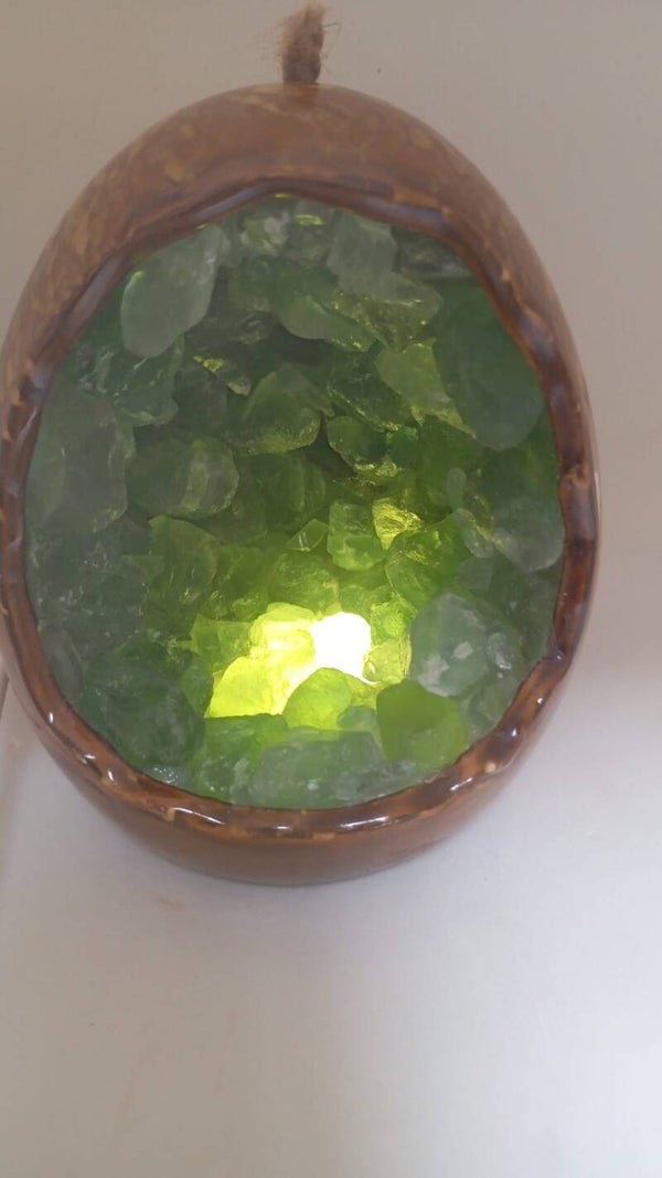 Light up Green aventurine Geode