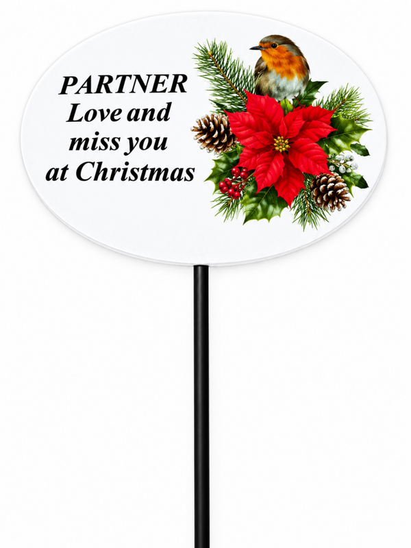 Remembering Partner at Christmas plaques