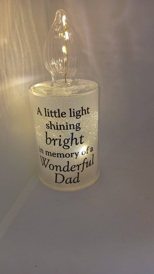 Light up candle In Memory of Dad