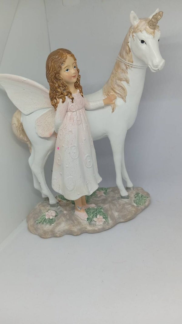 Fairy & unicorn standing