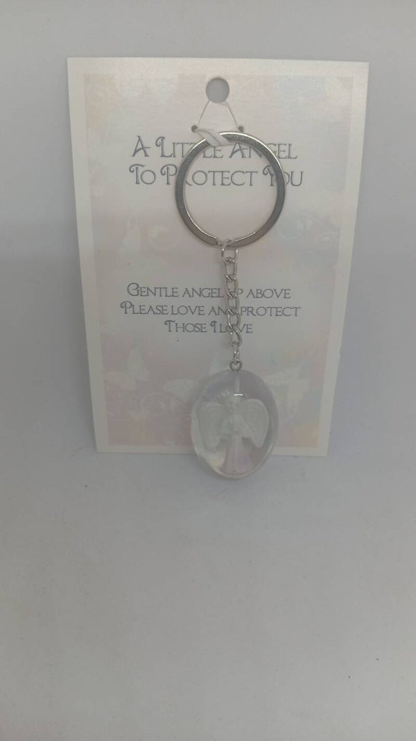 Guardian angel protection key rings