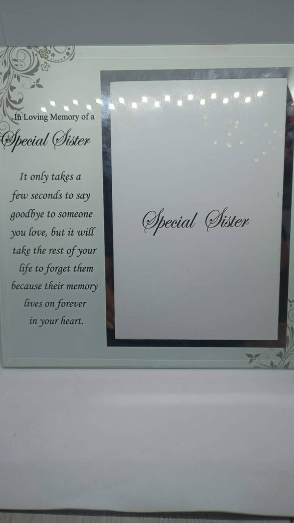 Special sister In Memory frame