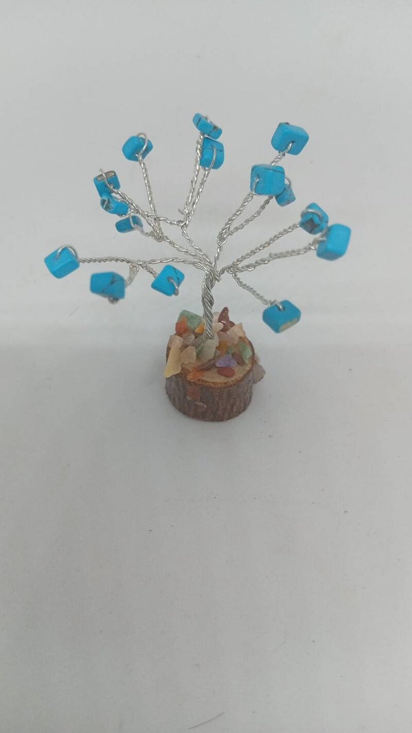 Blue howlite tree