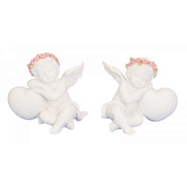 Angel with heart and rose headband