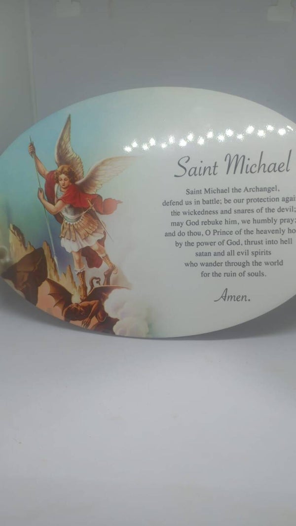 Arch Angel Michael prayer plaque of Protection