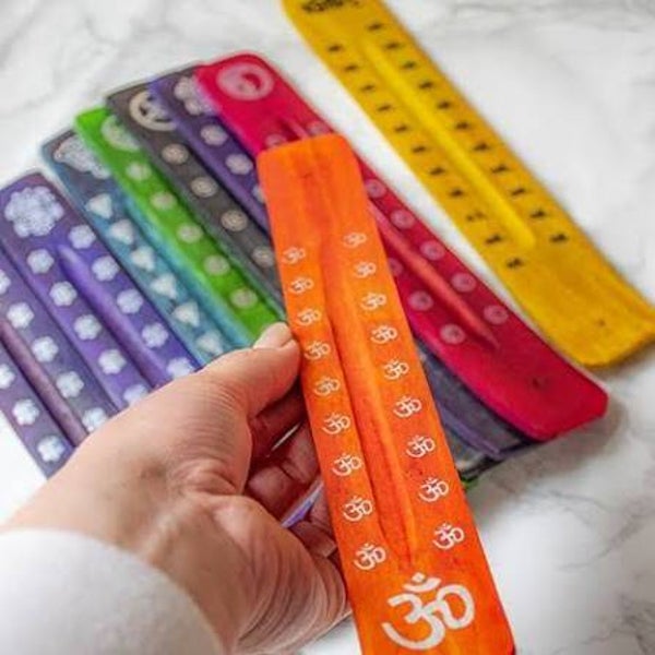 Coloured incense holders