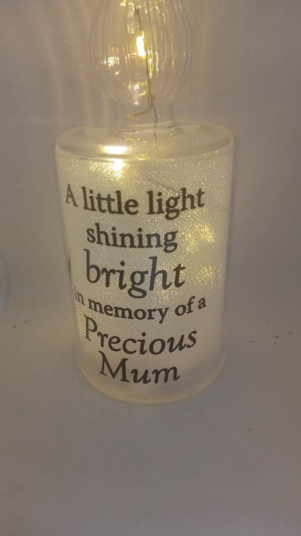 Light up candle In Memory of Mum