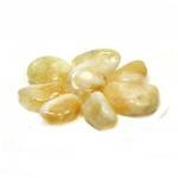 Citrine thumbed stone