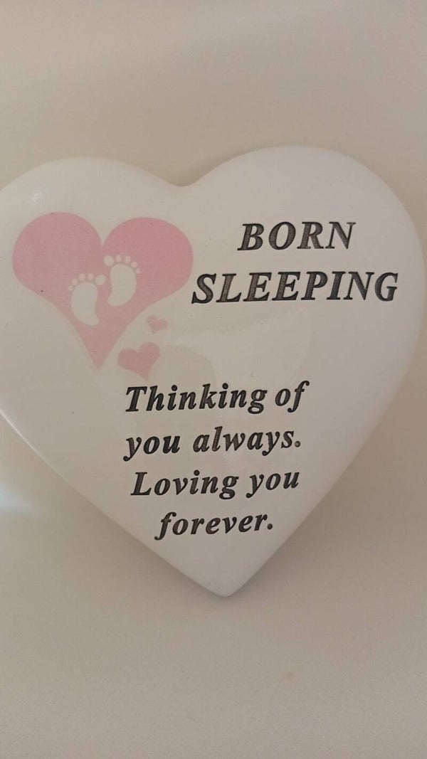 Born sleeping memorial  heart girl.