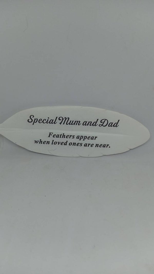 In Memory of Mum and dad feathers.