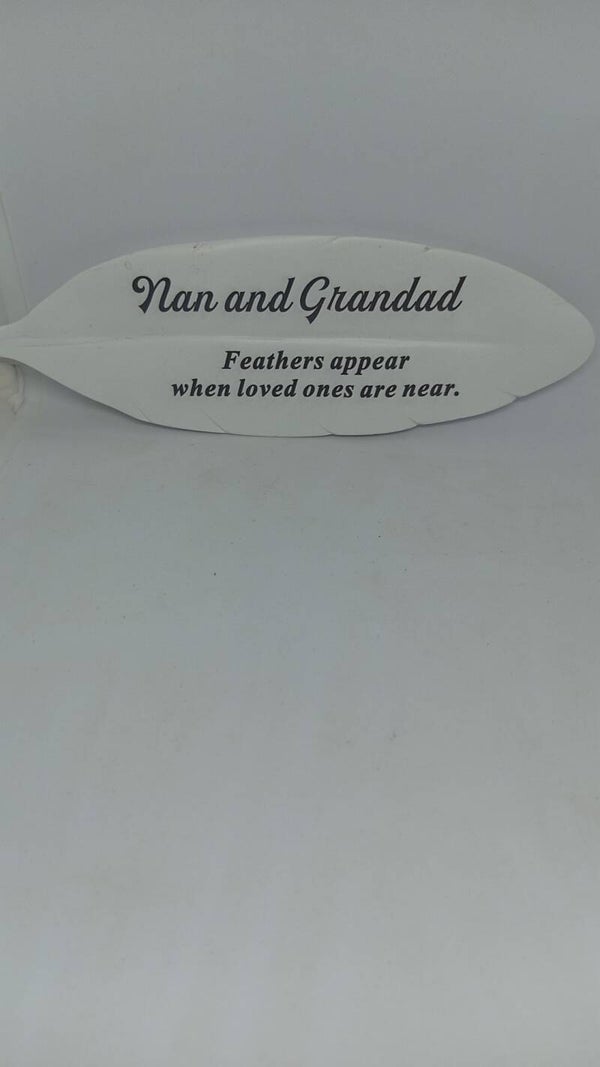 In Memory of Nan & Grandad feathers.