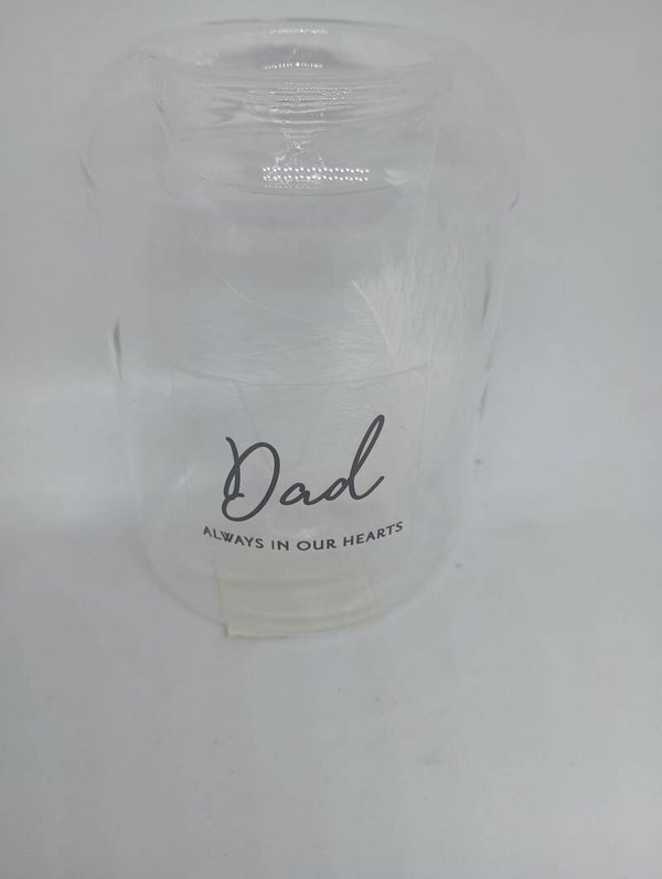 In Memory of Dad feather t-light holders.