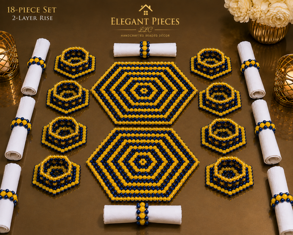 18 PC CUPHOLDER SET WITH NAPKIN RINGS