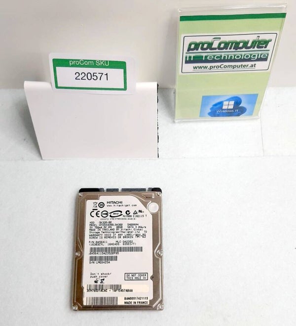 HDD / Festplatte / Hitachi / 80GB / 2,5" / SATA / 3 Stk.
