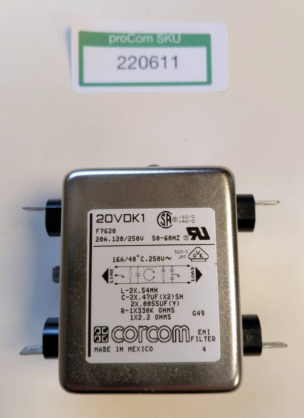 Spannungsversorgungsleitungsfilter / Stromleitungsfilter / Corcom